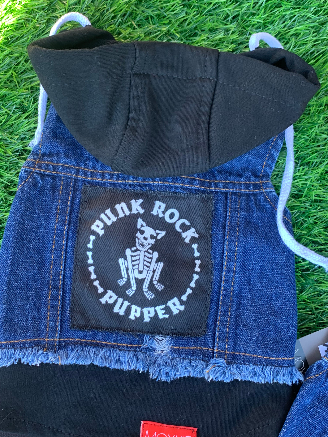 Punk Rock Pupper Pet Denim Hoodie