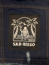 Load image into Gallery viewer, Sad Diego Skull Logo Pet Denim Hoodie