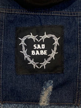 Load image into Gallery viewer, Sad Babe Pet Denim Hoodie