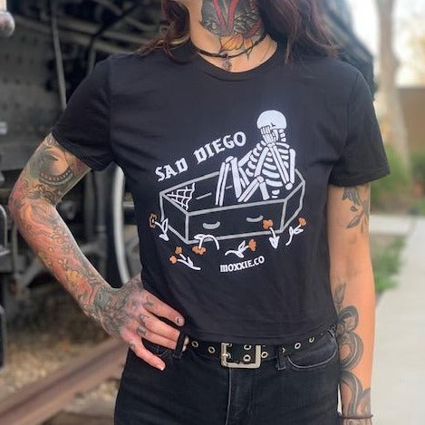 Sad Diego Coffin Crop Tee