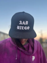 Load image into Gallery viewer, Sad Diego Puff Embroidery Flatbill SnapBack