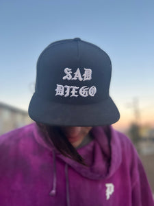 Sad Diego Puff Embroidery Flatbill SnapBack