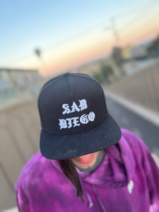 Sad Diego Puff Embroidery Flatbill SnapBack